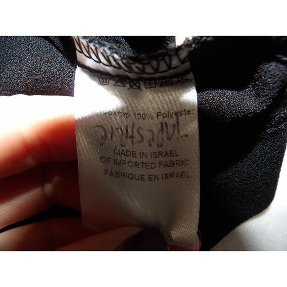 Ronen Chen Shift Dress US Sz 8 Pleated Scoop Neck Knee Length Modest Minimalist - Picture 8 of 13